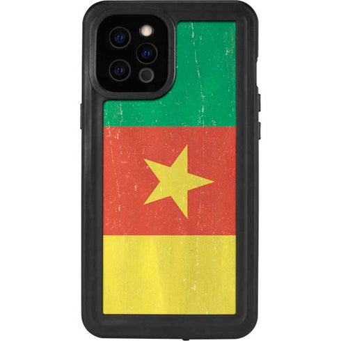 Cameroon Flag Distressed iPhone 12 Pro Max Waterproof Case